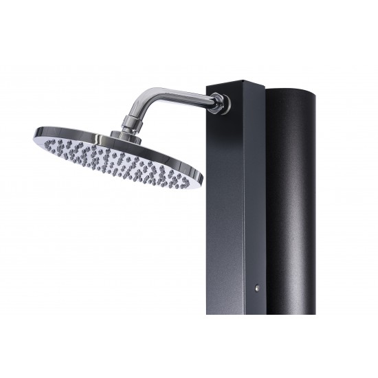 Rociador ducha solar 40 litros piscina CRM | Frontal gris antracita