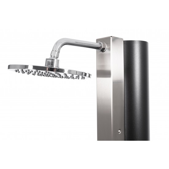 Rociador ducha solar 40 litros piscina CRM | Frontal acero inox AISI304