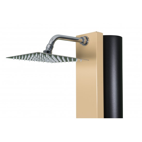 Rociador ducha solar piscina LAND de 40 litros CRM | Frontal beige