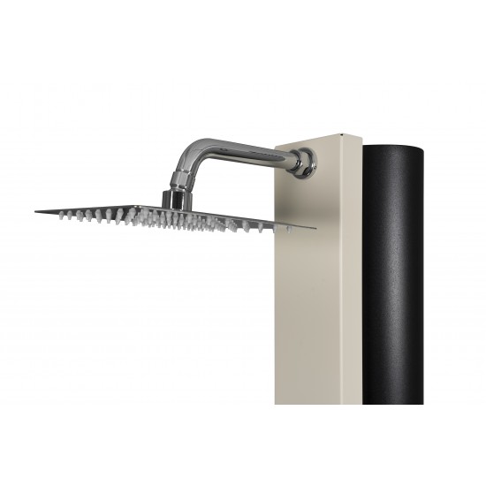 Rociador ducha solar piscina LAND de 40 litros CRM | Frontal marfil