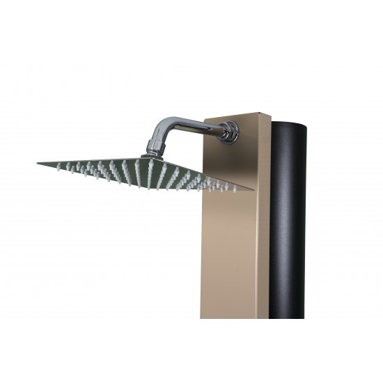 Rociador ducha solar piscina LAND de 40 litros CRM | Frontal greige