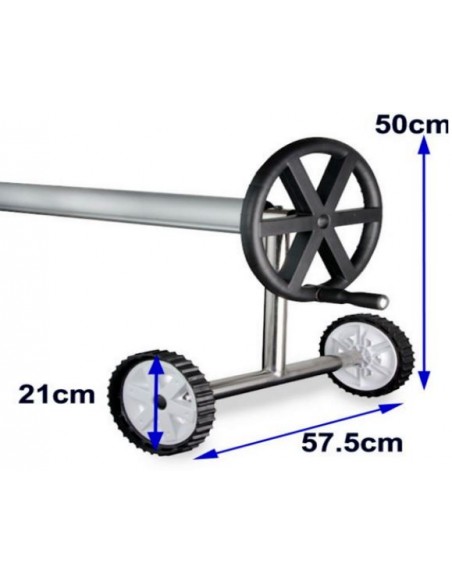 Enrollador piscina ECO de 5,00 a 6,50 m Ø 100 mm para manta de verano