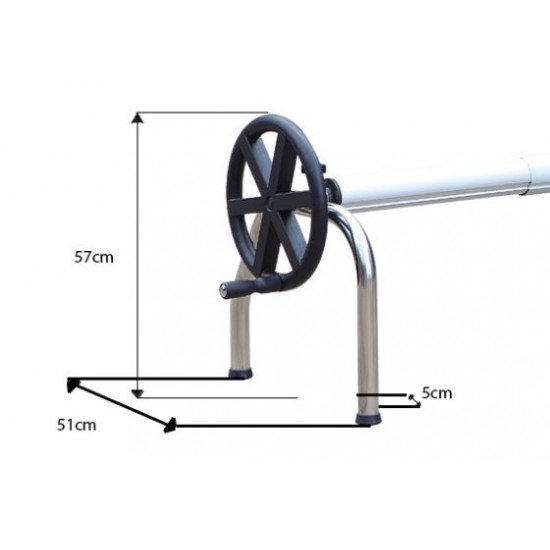 Enrollador piscina Arco robusto de 4,2 a 5,50 m...