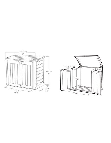 Caseta elevada vacía para piscina