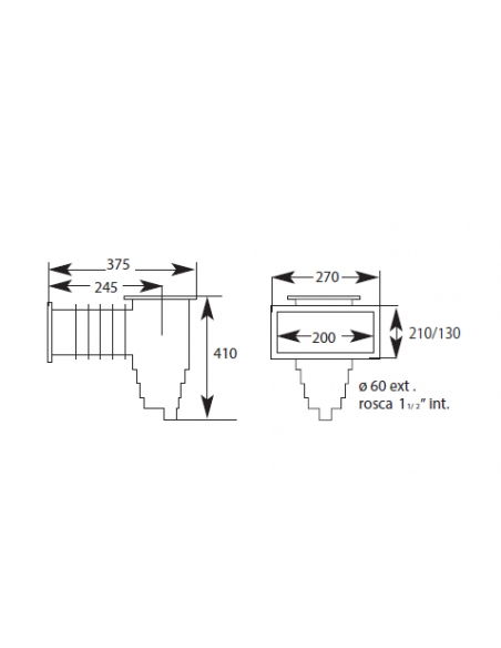 Skimmer para Liner 200 ABS (Tapa redonda) Blanco