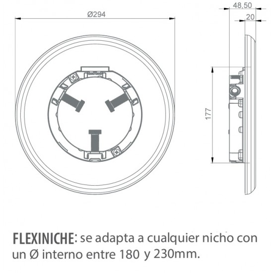 Kit lámpara y embellecedor LumiPlus FlexiNiche...