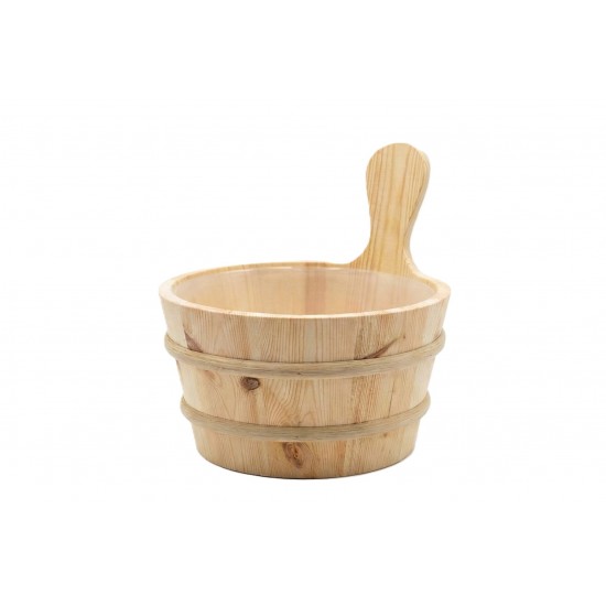 Cubo de madera para sauna finlandesa 4 litros