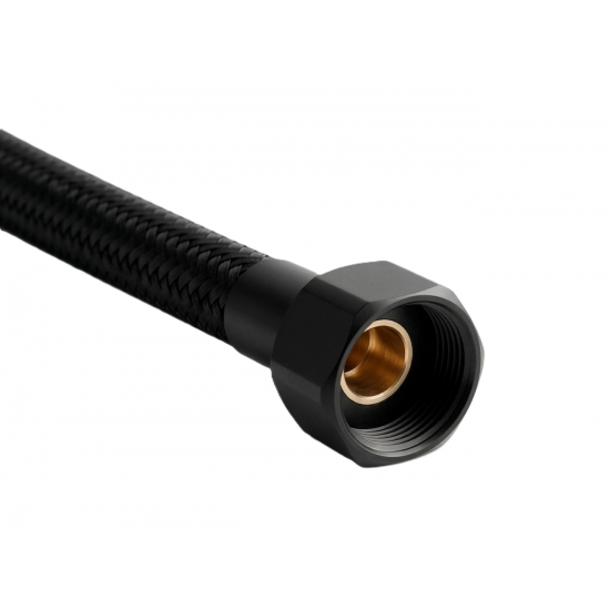 Conexión hembra - hembra Latiguillo negro 15 cm para ducha solar