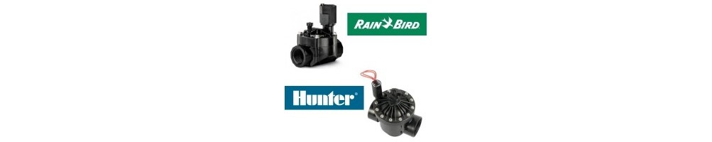 electroválvulas de Hunter y Rain Bird